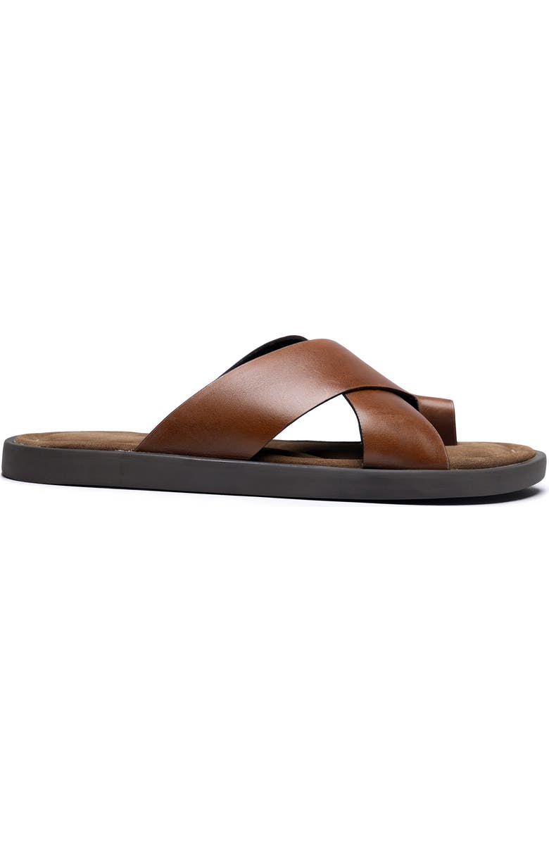 TailorByrd Hampton Leather Sandal, Alternate, color, Dark Brown