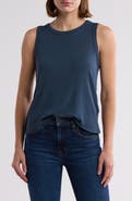 Halogen® Fitted Ribbed Tank Top