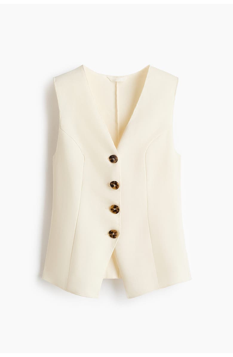 H&M Jersey Waistcoat, Alternate, color, Cream