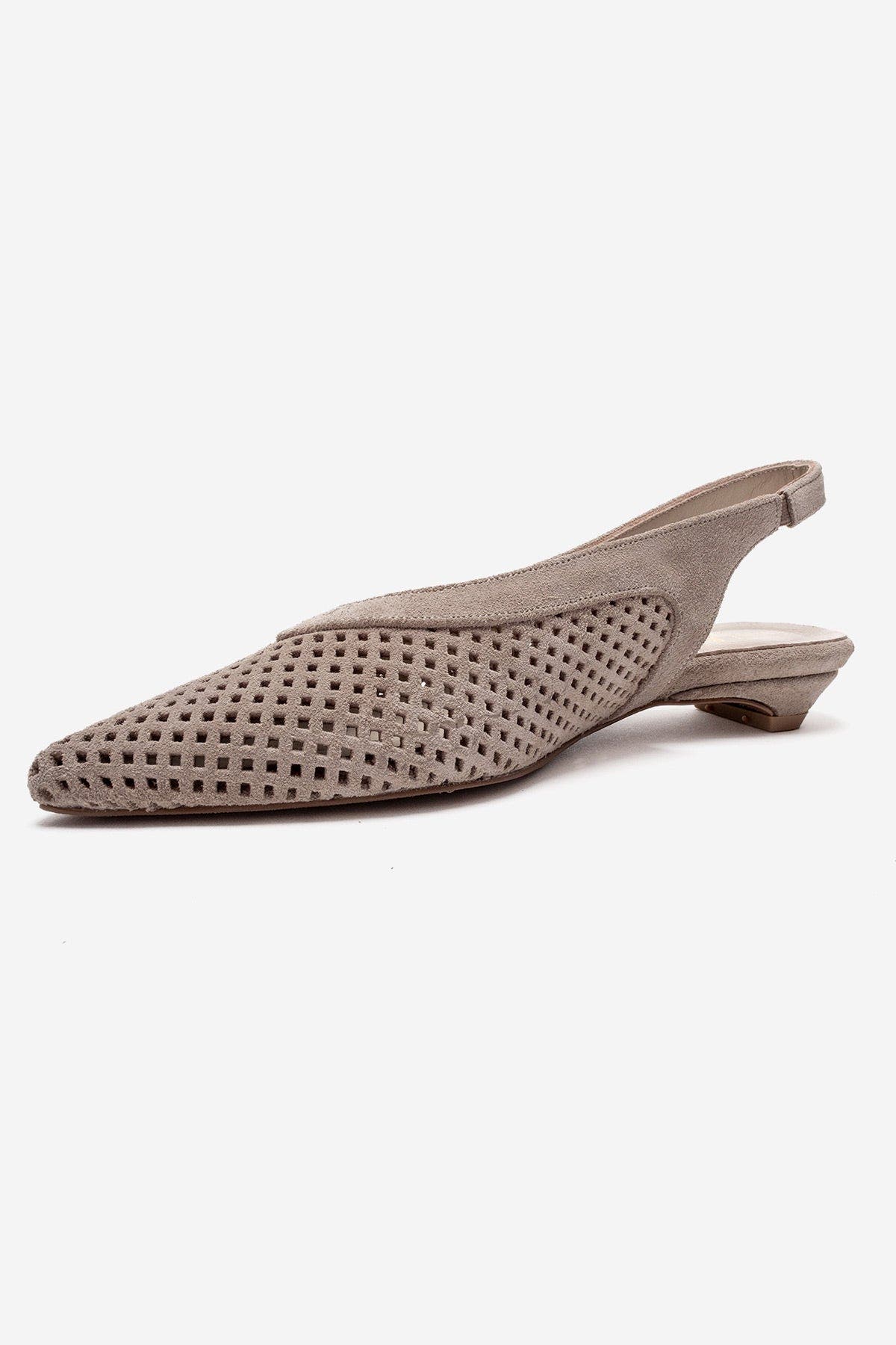 Lieve Leather Slingback Pump, Alternate, color, Beige Suede