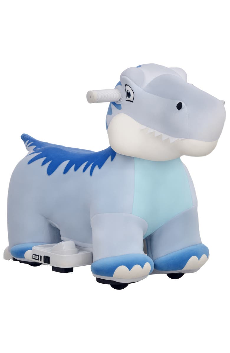 Qaba 6V Kids Electric Ride on Animal with Music, Forward, Main, color, Blue