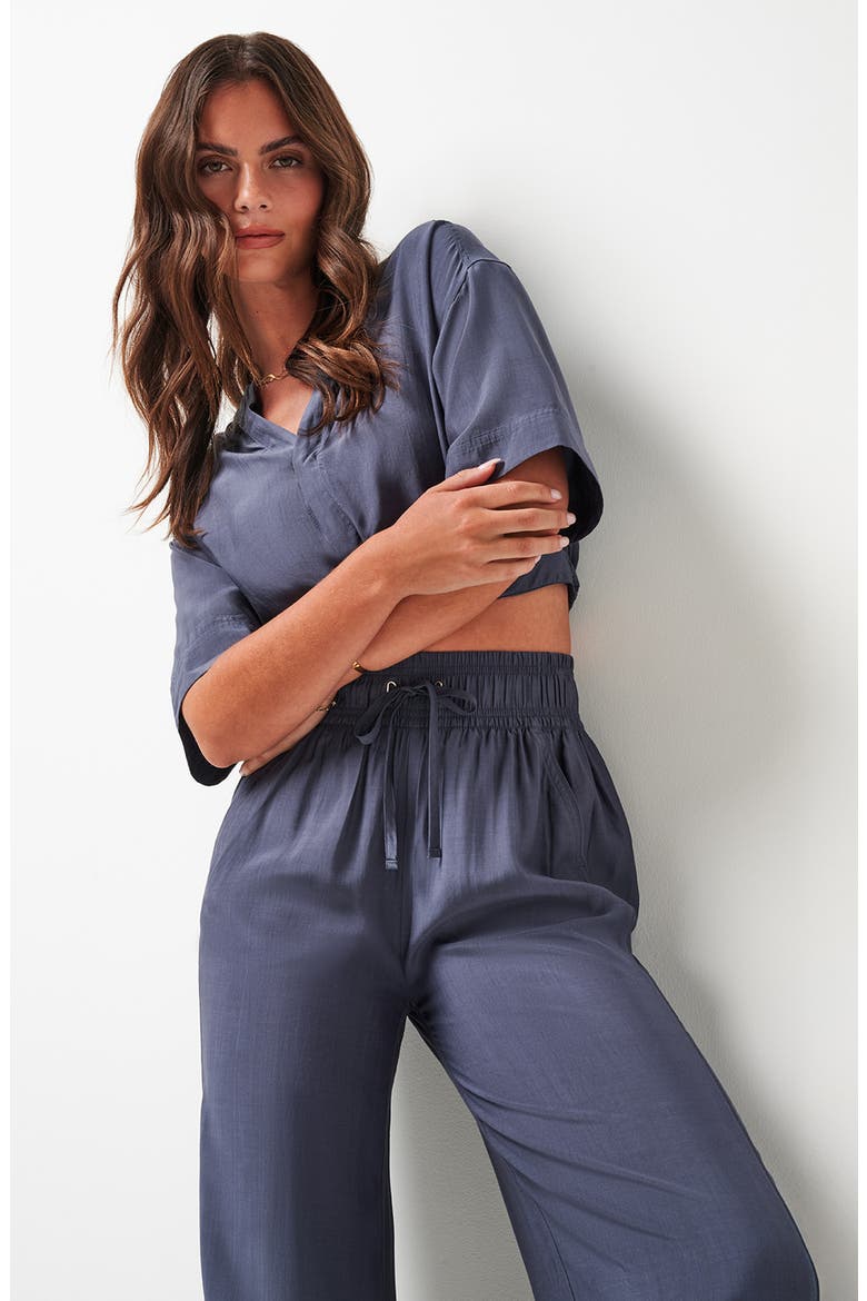 Savanna Drawstring Waist Pants, Alternate, color, OMBRE BLUE