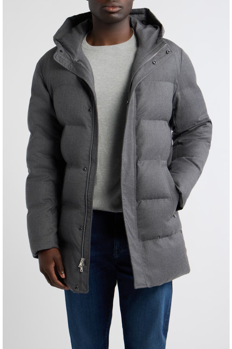 Crown Crafted Cortina Wool & Cashmere Parka, Main, color, SMOKE