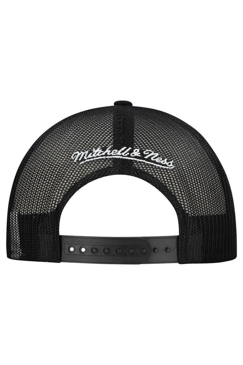 Men's Mitchell & Ness White/Black Pittsburgh Penguins Gridlock Trucker Adjustable Hat, Alternate, color, White