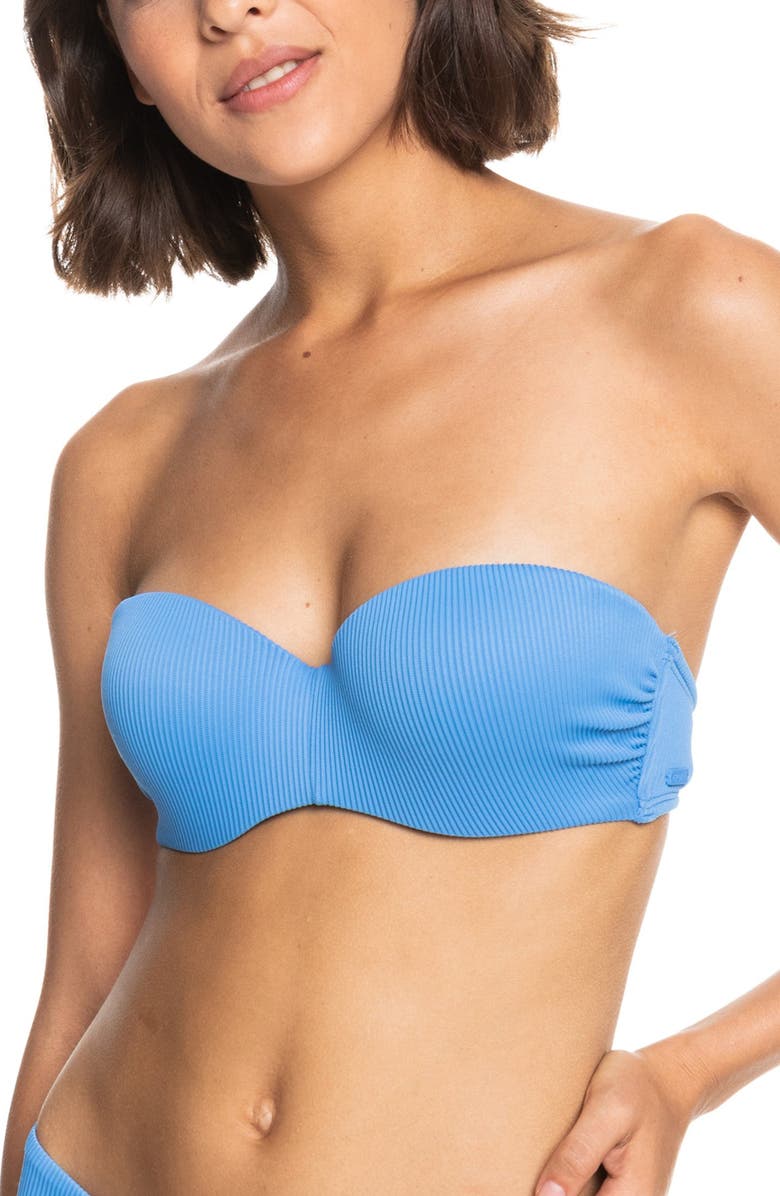 Roxy Vahine Love Rib Bikini Top, Main, color, 