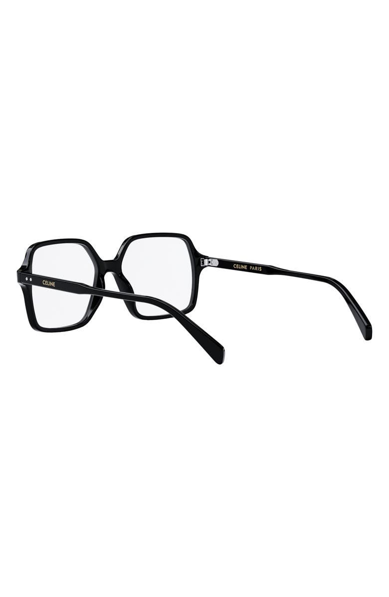 CELINE Thin 2 Dots 55mm Square Optical Glasses, Alternate, color,
