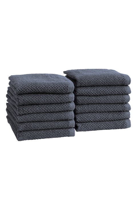 Cotton 12-Pack Textured Washcloths