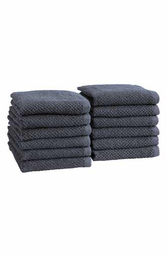 Woven & Weft Cotton 12-Pack Textured Washcloths