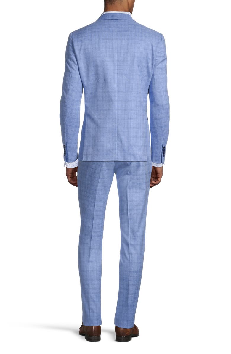 SOUL OF LONDON Soul Tonal Plaid Suit, Alternate, color, Light Blue