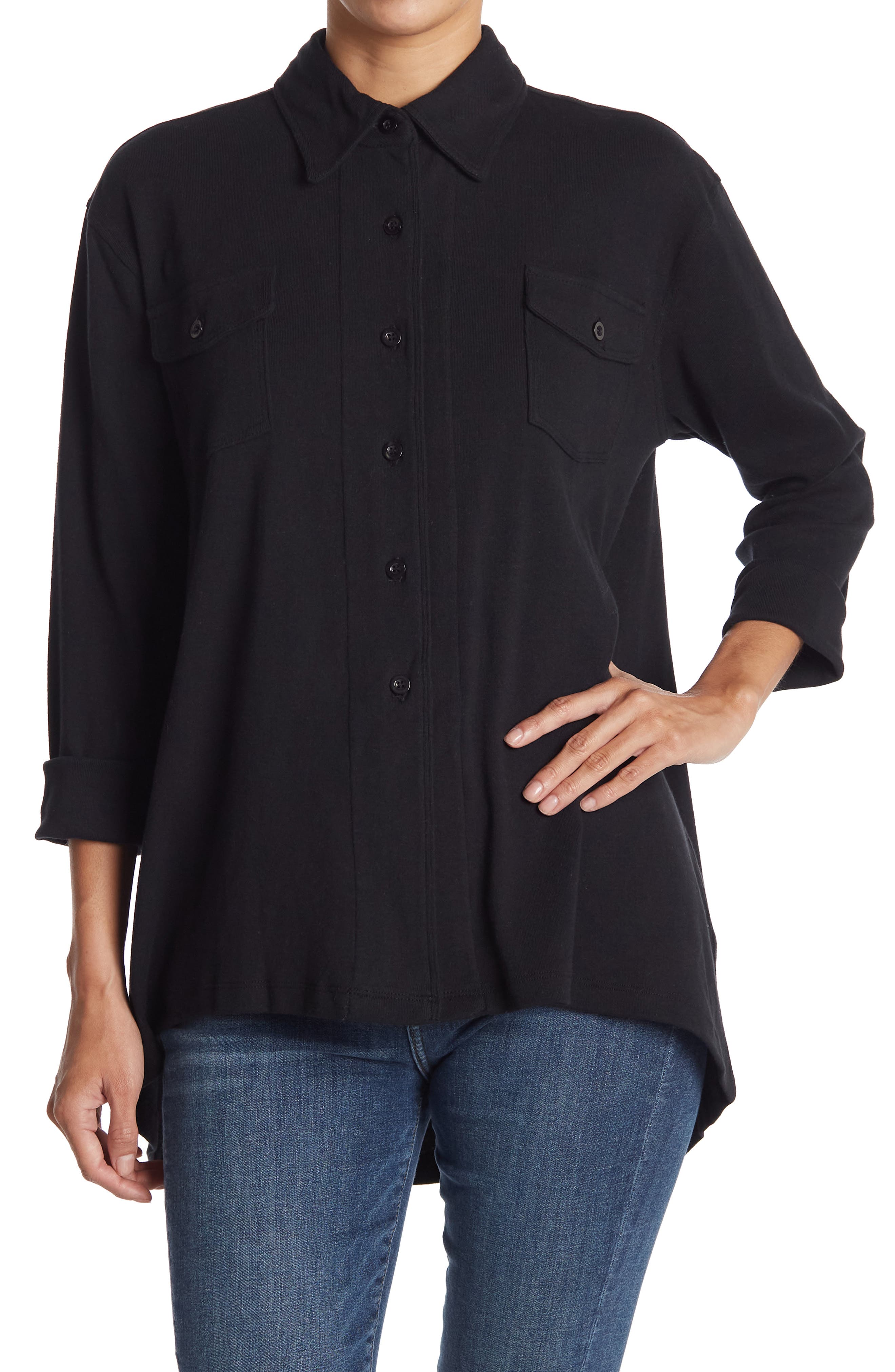 BY DESIGN Worker Collared Pocket Shirt | Nordstromrack