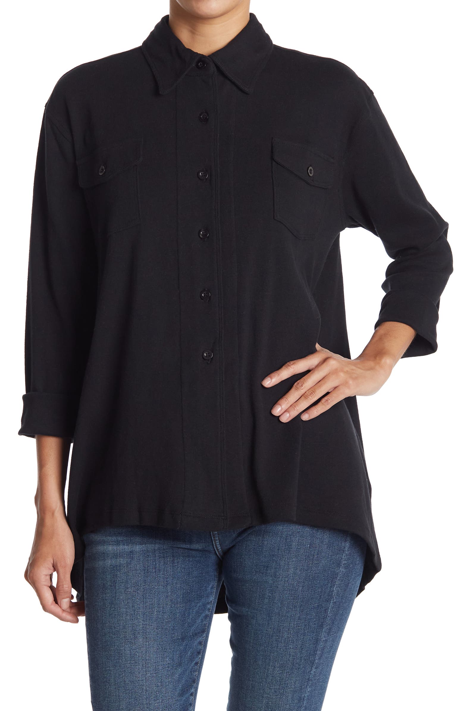 BY DESIGN Worker Collared Pocket Shirt | Nordstromrack