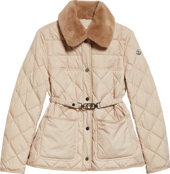 Moncler Cygne Belted Down Puffer Jacket with Removable Faux Moncler Cygne Belted Down Puffer Jacket with Removable Faux