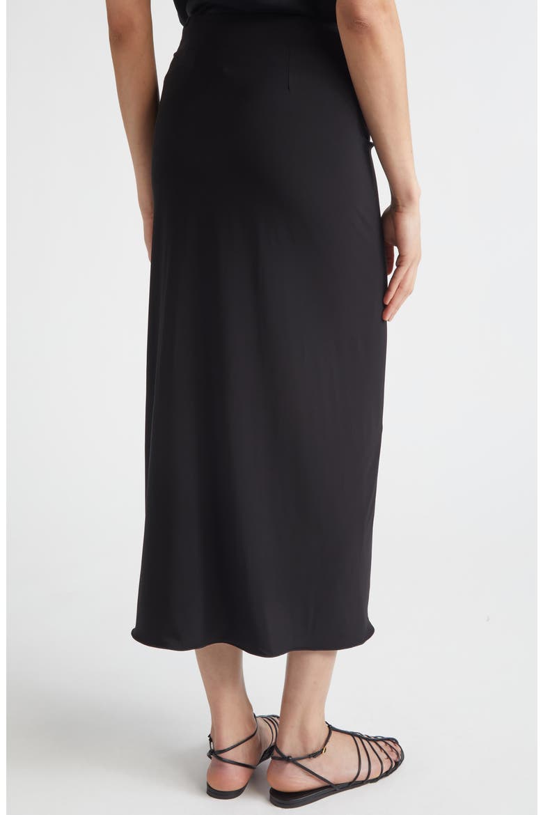 Beachwear Ruched Jersey Wrap Skirt, Alternate, color, BLACK