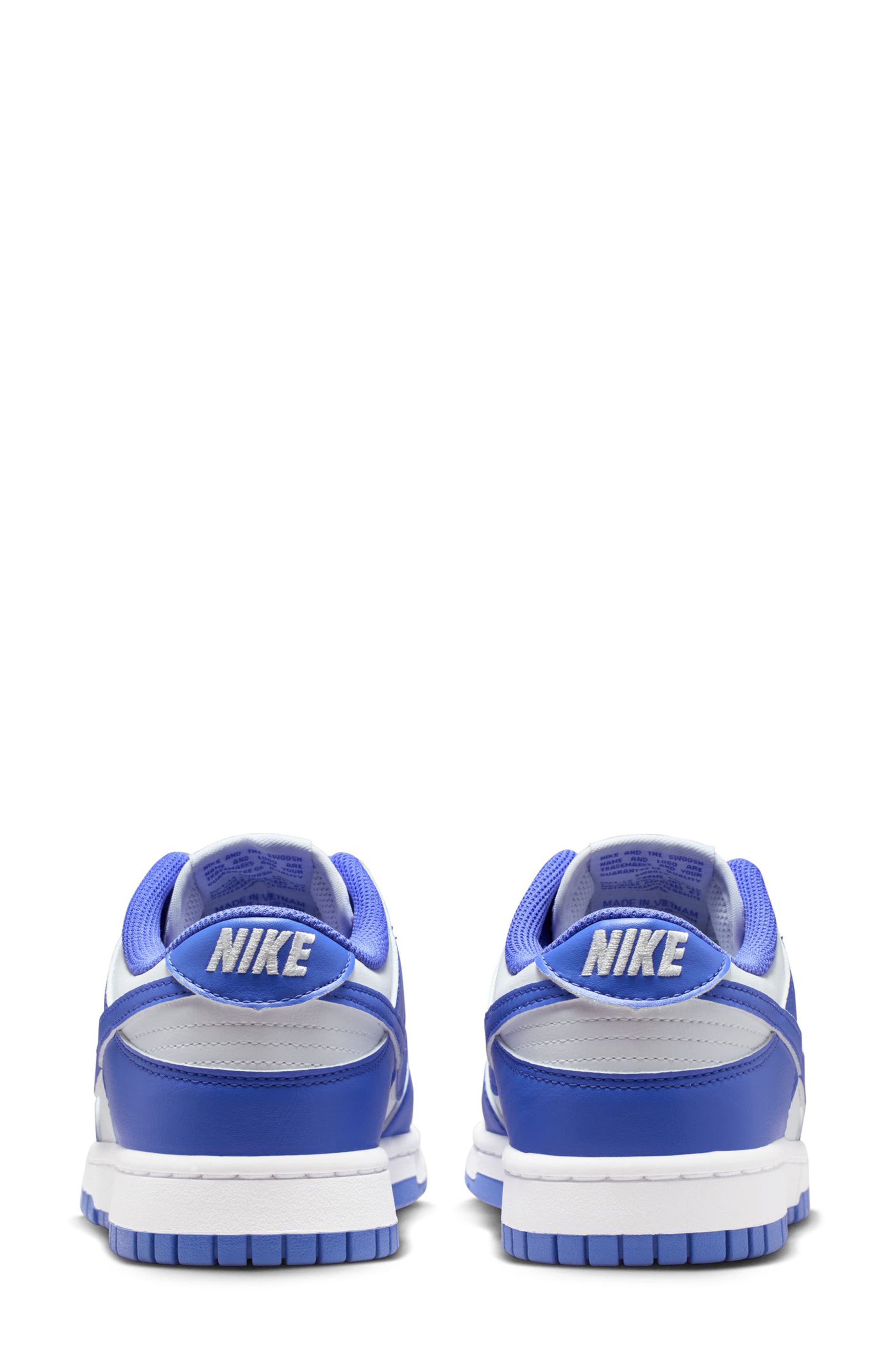 Dunk Low Basketball Sneaker, Alternate, color, WHITE/ SAPPHIRE/ WHITE