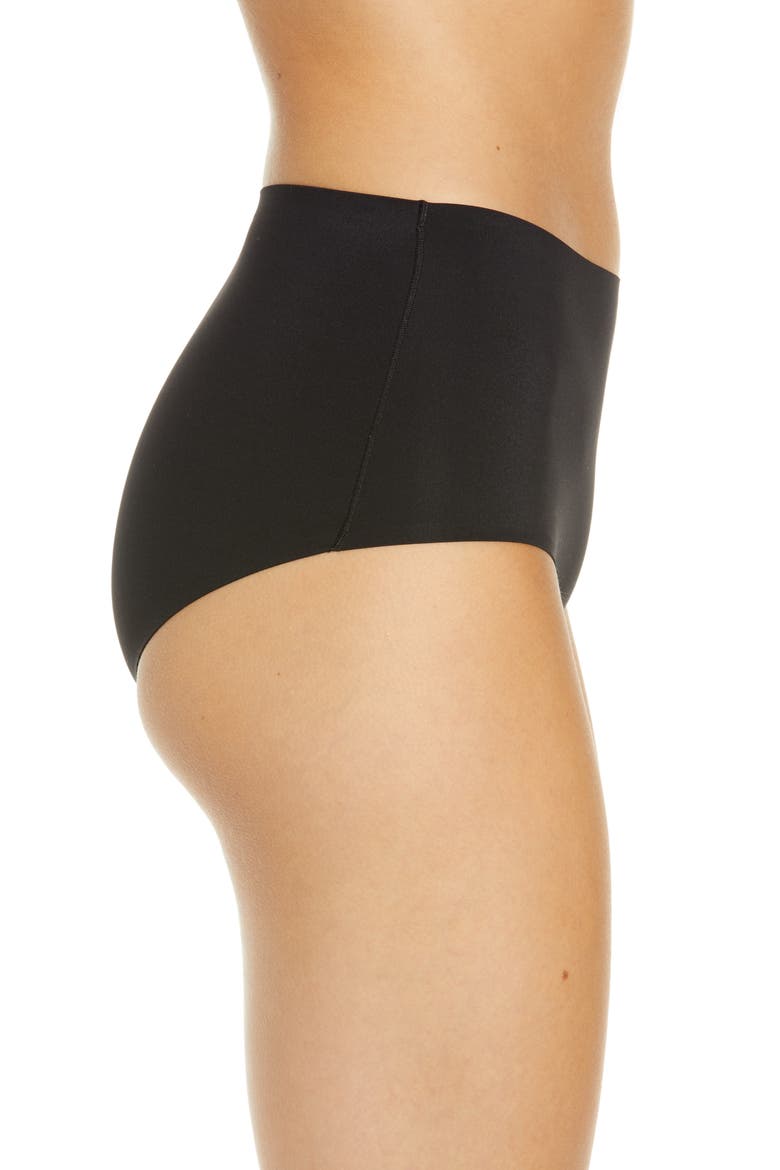 Period & Leak Proof Moderate Absorbency High Waisted Briefs, Alternate, color, BLACK