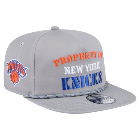 Men's New Era Gray New York Knicks Throwback Property Of Golfer Snapback Hat