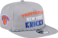 New Era Men's New Era Gray New York Knicks Throwback Property Of Golfer Snapback Hat