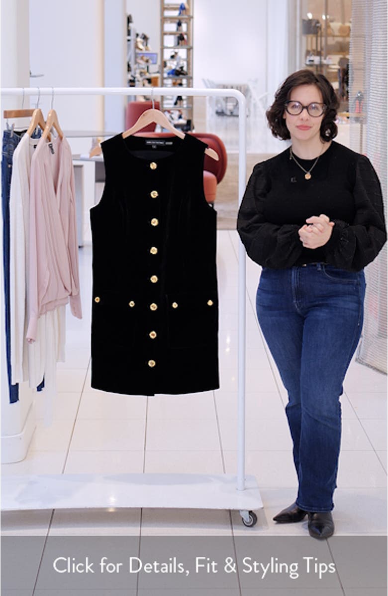 Sleeveless Velvet Minidress, sales video thumbnail