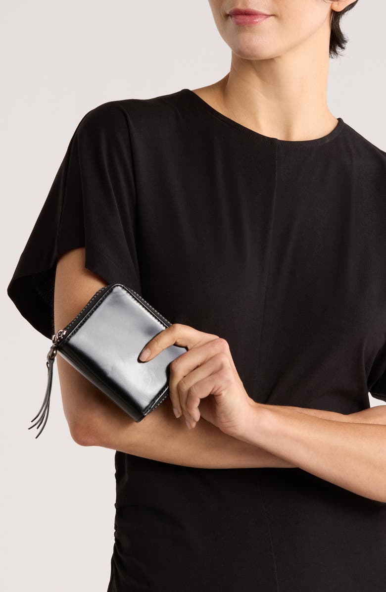 HOBO Dixon Medium Zip Wallet, Alternate, color, Black