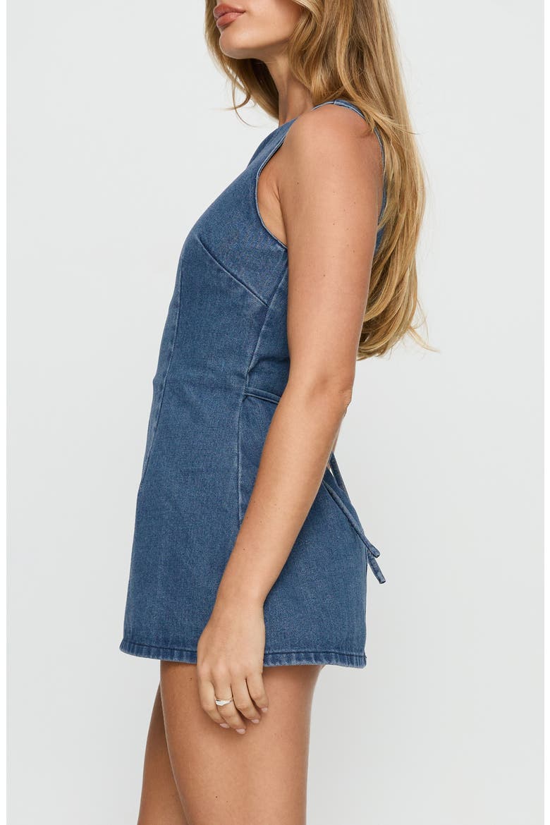 Ainsleigh Denim Minidress, Alternate, color, MID BLUE WASH