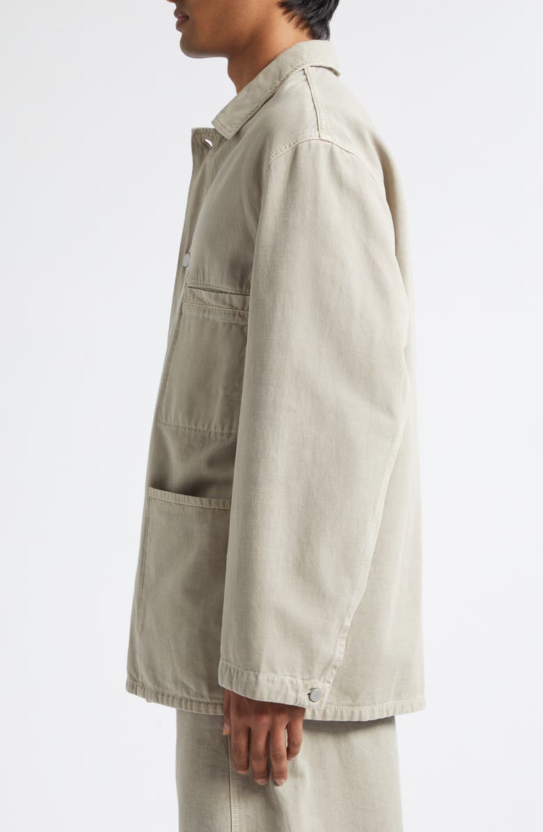 Lemaire Cotton Twill Utility Overshirt, Alternate, color, Moonstone