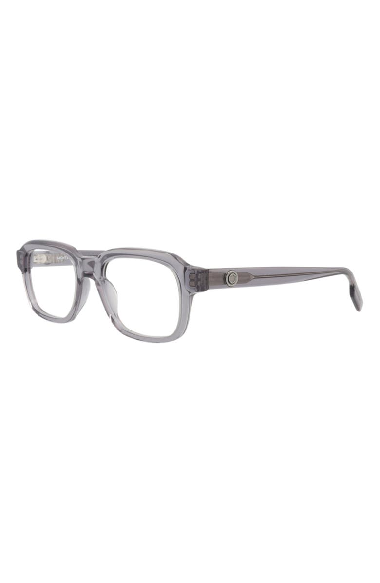 Montblanc 52mm Square Optical Glasses, Alternate, color, Grey Transparent