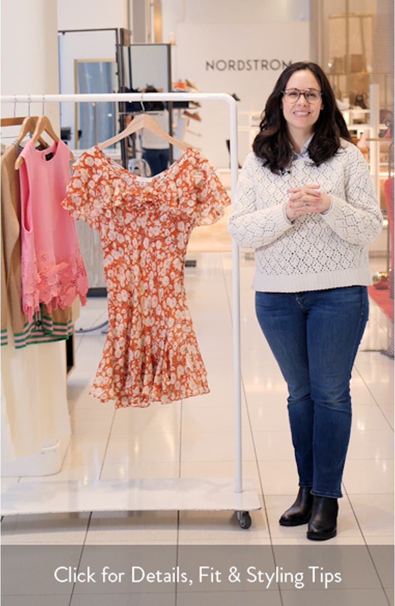 Alcida Floral Silk Minidress, sales video thumbnail