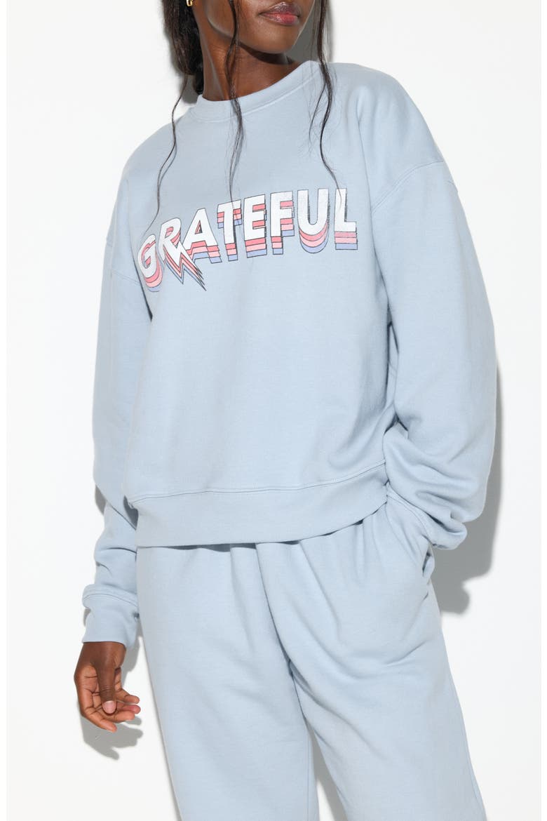 Grateful Ascent La Brea Cotton Sweatshirt, Alternate, color, ICE BLUE