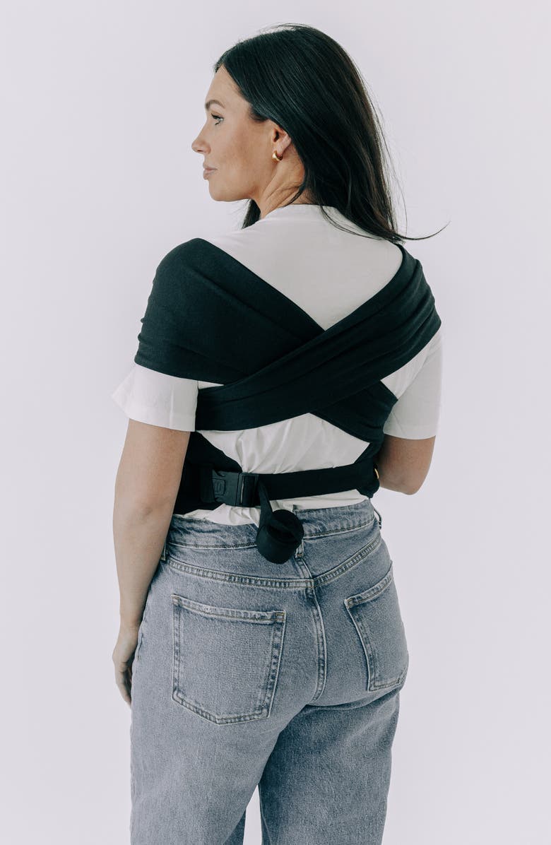 Tushbaby Pearl Newborn Wrap Carrier, Alternate, color, Black