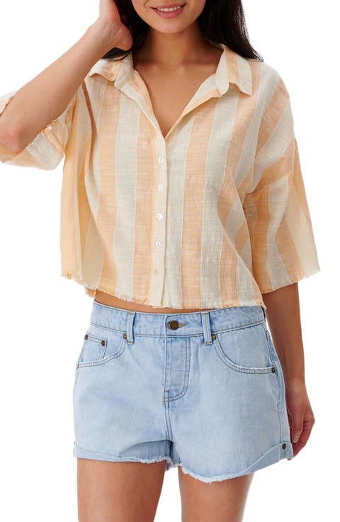 Havana Stripe Cotton & Linen Shirt