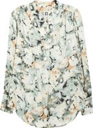 Anne Klein Pleated Split Neck Top