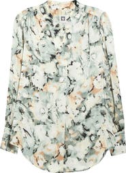 Anne Klein Pleated Split Neck Top