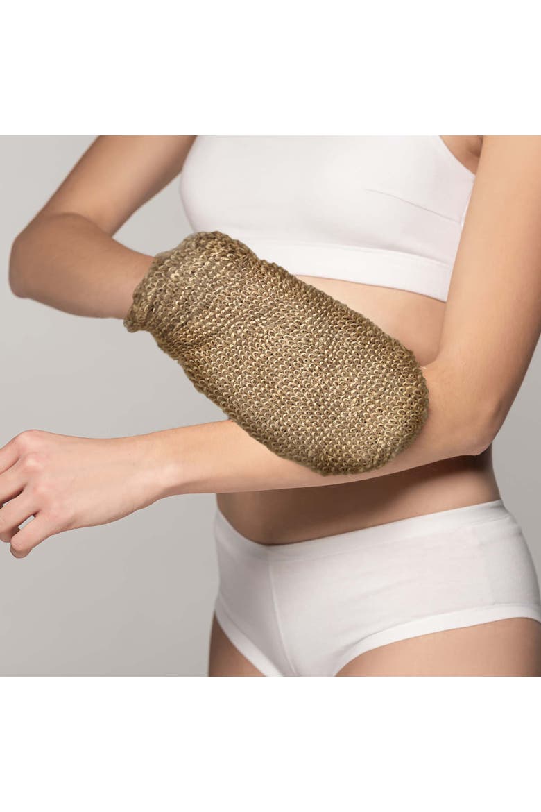 Eco-Friendly Glow Set Bath Brush & Sisal Hemp Gloves, Alternate, color, Beige