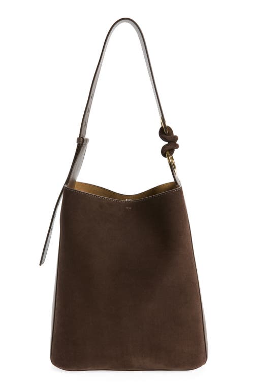 Anya Hindmarch Ringo Suede North/South Shoulder Bag in Truffle at Nordstrom