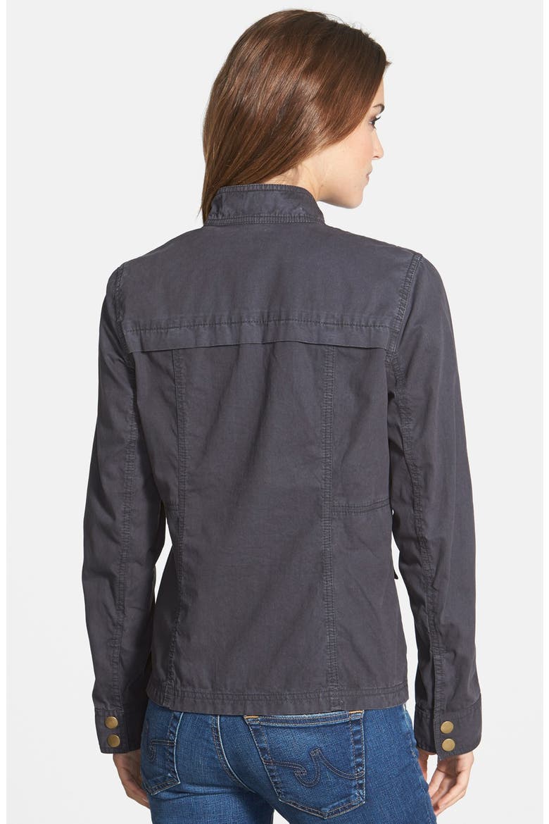 Cotton Twill Utility Jacket, Alternate, color, GREY EBONY