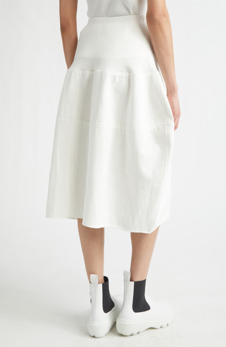 MELITTA BAUMEISTER Rounded Cotton Twill Skirt, Alternate, color, White