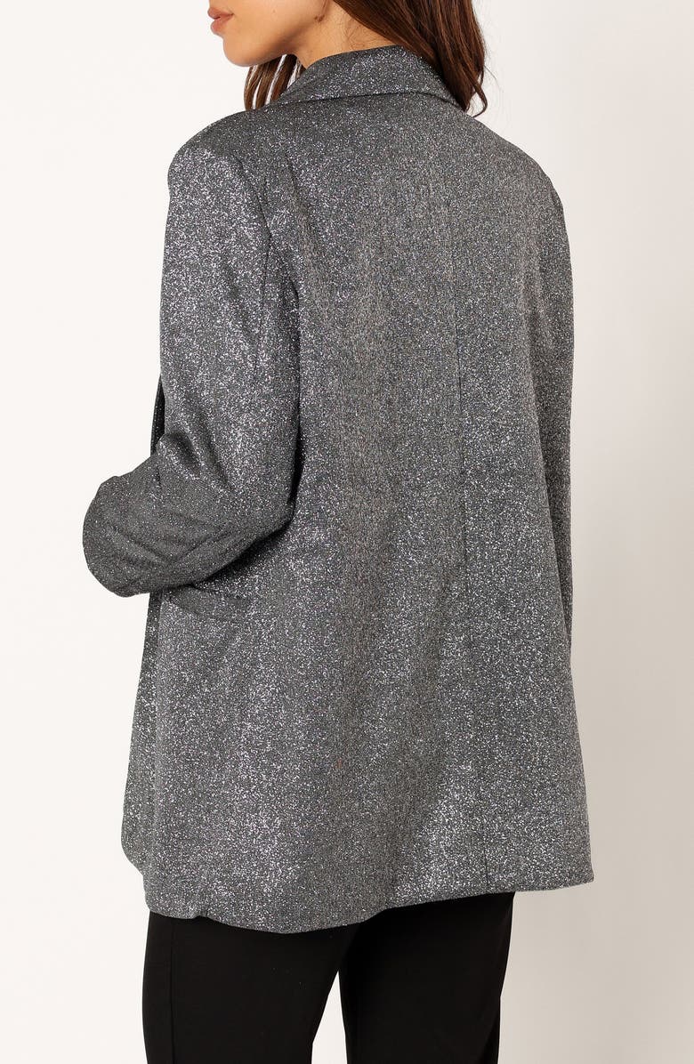 Petal & Pup Kaliyah Shimmer Blazer Jacket, Alternate, color, Black