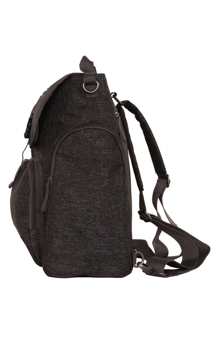 Convertible Diaper Backpack, Alternate, color, BLACK TEXTURE