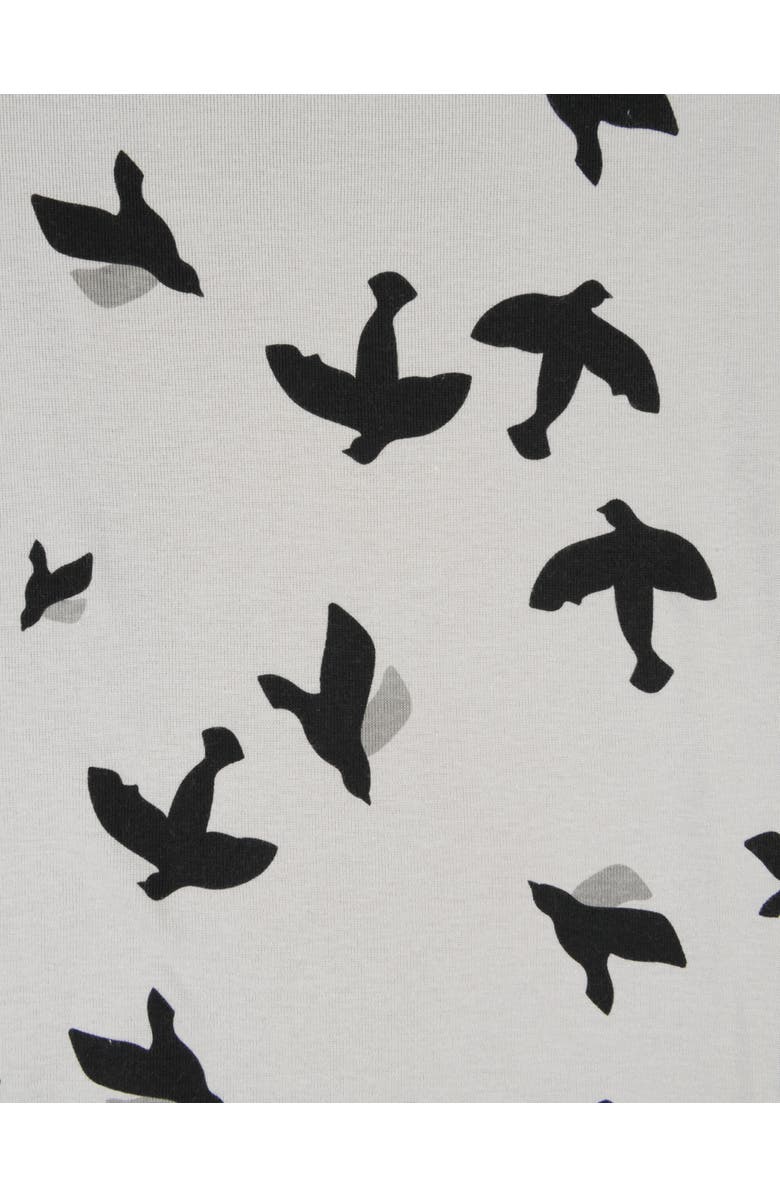 Leveret Footed Cotton Matching Family Pajamas, Nature & Water Prints, Alternate, color, Bird Gray