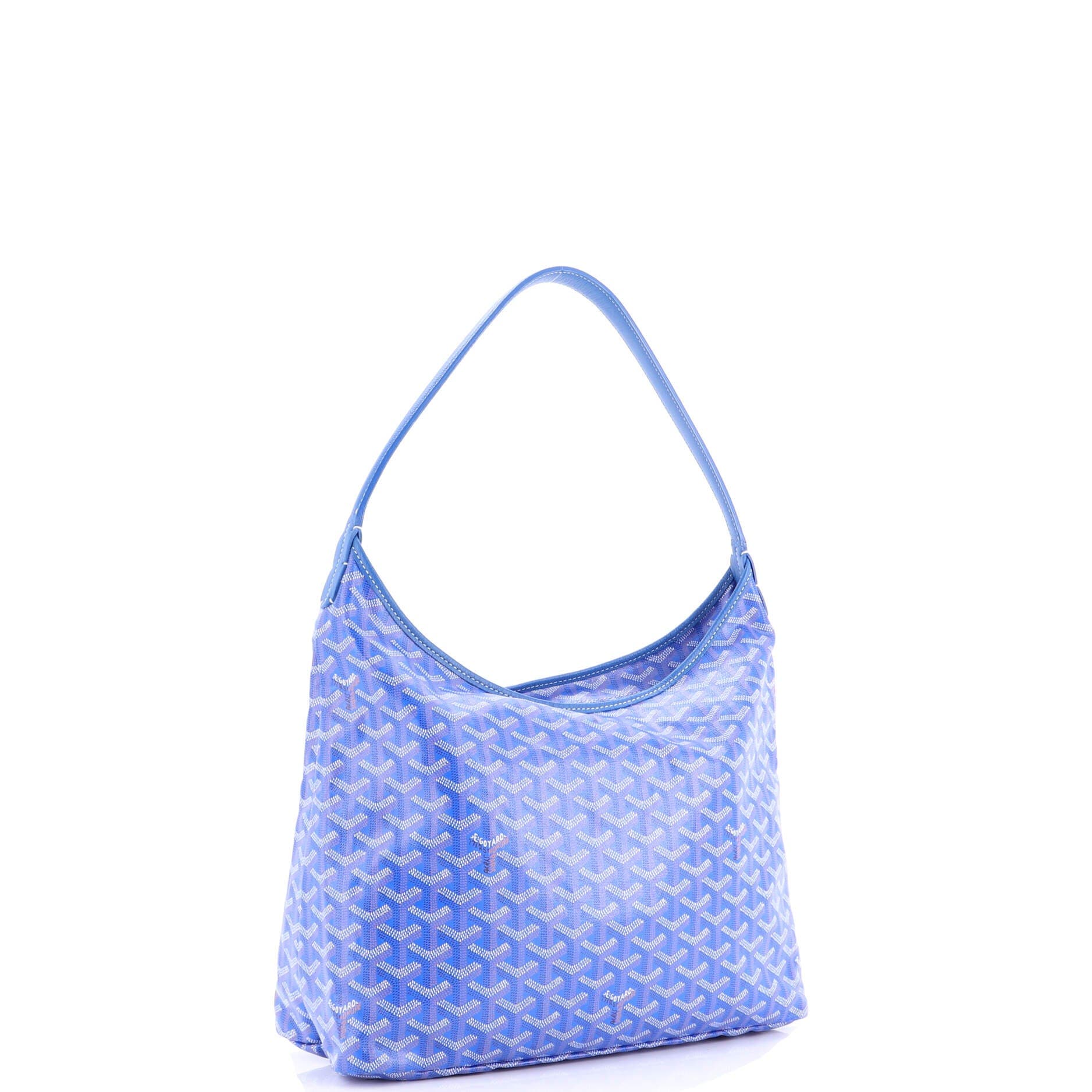 Pre-Owned Goyard Boheme Hobo Coated Canvas, Alternate, color, Blue