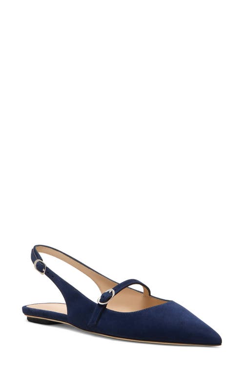 Stuart Weitzman Emilia Suede Mary Jane Slingback Ballerina Flats