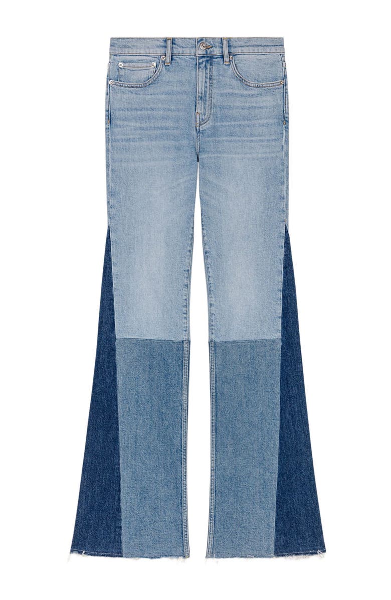 maje Tricolour patchwork jeans, Alternate, color,