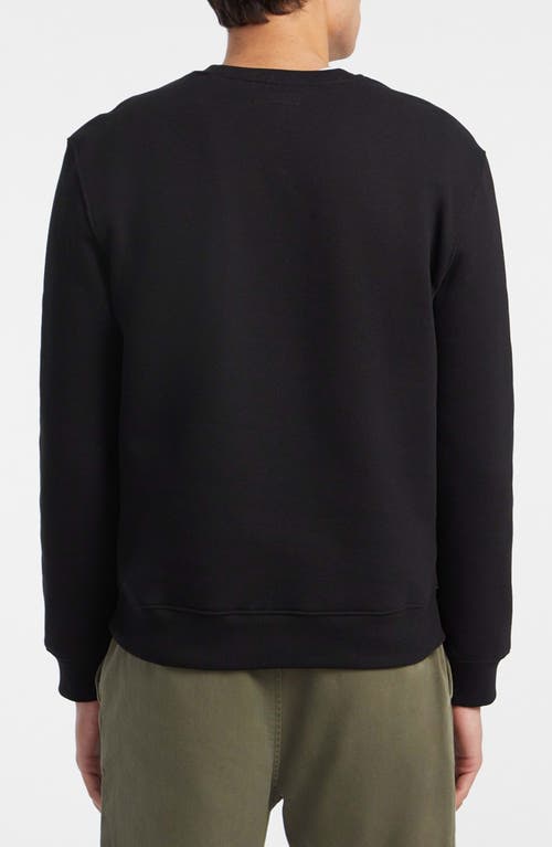 Guess Jeans Logo Embroidered Crewneck Sweatshirt In Black