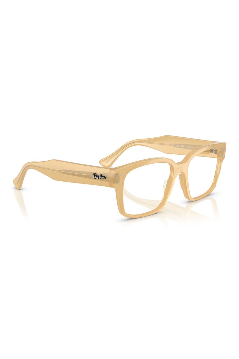 53mm Square Optical Glasses, Alternate, color, BEIGE