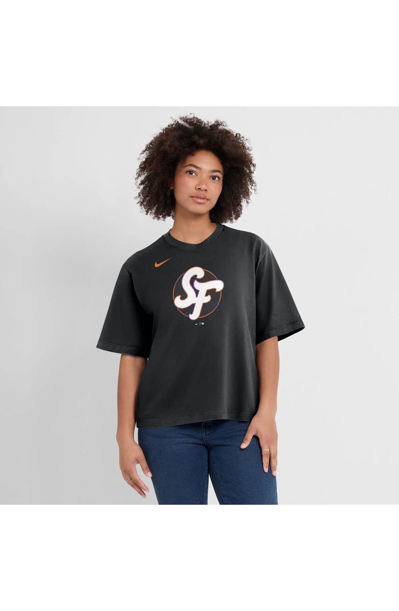 Nike Women's Nike Black San Francisco Giants 2025 City Connect Logo Boxy T-Shirt, Main, color, Black