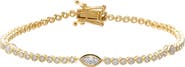 BY ADINA EDEN Lab Grown Diamond Bezel Multi Marquise Accent Tennis Bracelet