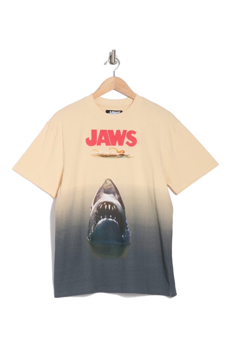 Jaws Cotton Graphic T-Shirt, Alternate, color, KHAKI