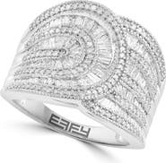 EFFY 14K White Gold Diamond Swirl Statement Ring