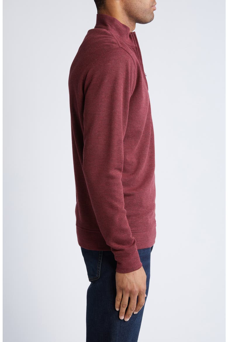 Crown Comfort Piqué Quarter Zip Pullover, Alternate, color, CURRANT