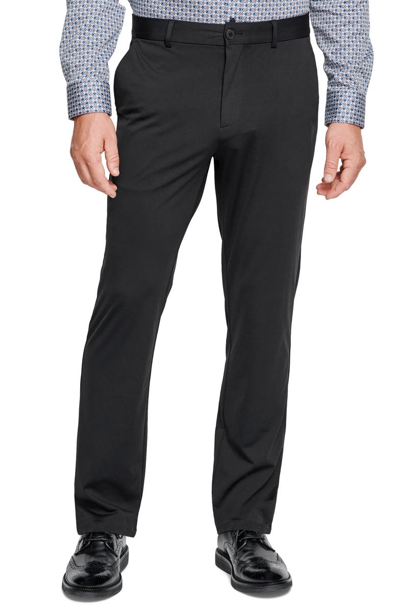Johnston & Murphy XC Flex<sup>®</sup> Solid Knit Pants, Main, color, Black